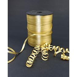 GIFTEXPRESS 500 yards Gold Curling Ribbon for Balloon Ribbon, Balloon String, Gift Wrapping Supplies, Party Decorations, Art Crafts