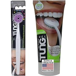 Peak Essentials | Tongue Scraper | Mint Blast - Natural TUNG Gel Kit | Tongue Cleaner | Odor Eliminator | Fight Bad Breath | Fresh Mint | BPA Free | Made in America STARTER PACK