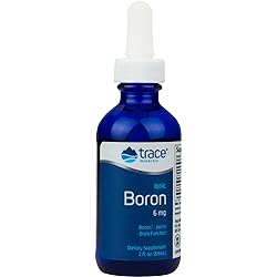 Trace Minerals Liquid Ionic Boron 2 oz | Boron Supplements Support Bone Metabolism, Brain Function & Healthy Joints | 6mg of Magnesium, Chloride, Boron Complex, Minerals & More | Trace Mineral Drops