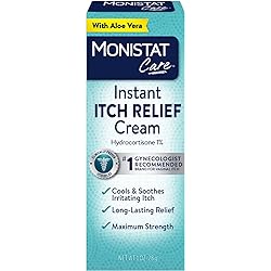 Monistat Care Instant Itch Relief Cream-Max Strength - Cools & Soothes, Packaging may vary, White, 1 Oz