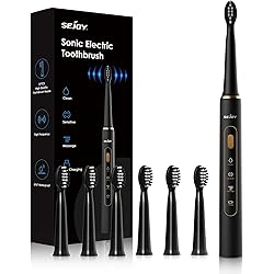 Sonic Electric Toothbrush with 7 Brush Heads for Adults and Teens,Rechargeable Electric Power Toothbrushes 3 Modes with 2 Minutes Build in Smart Timer