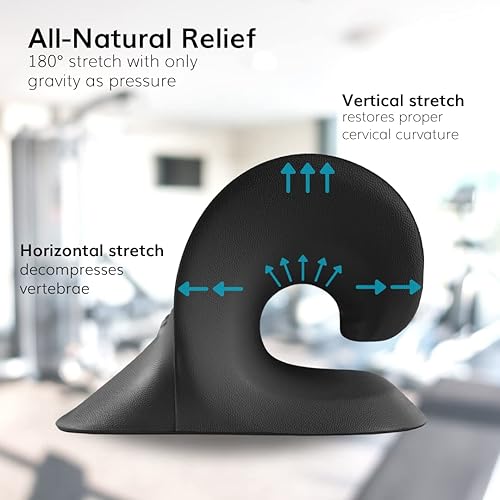 BraceAbility Cervical Neck Stretcher - Posture Corrector and Stiff, Sore, or Tight Shoulder Muscle Relaxer Chiropractic Pillow for TMJ Pain, Tension Headache Migraine Relief, Pinched Nerve Treatment