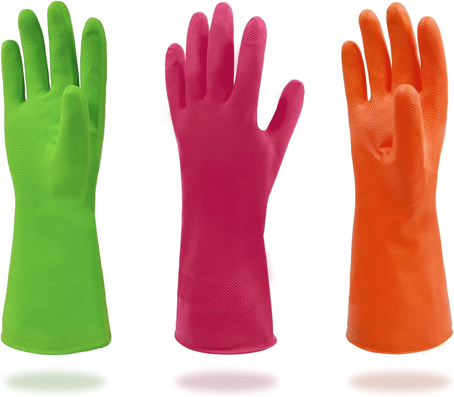 Cleanbear Household Cleaning Gloves Reusable Dish Washing Glove Set of 3
