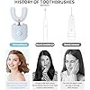 Magentak Automatic Electric Toothbrush for Adults, 360 Degree Ultrasonic Electric Toothbrush, 100% Food Graded Silicone Electric Travel U Shape Toothbrush, White