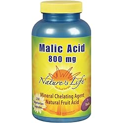 Nature's Life Malic Acid 800 mg | Chelating Agent May Help Support Energy & Muscle Comfort | No Gluten, Non-GMO | 250 Count