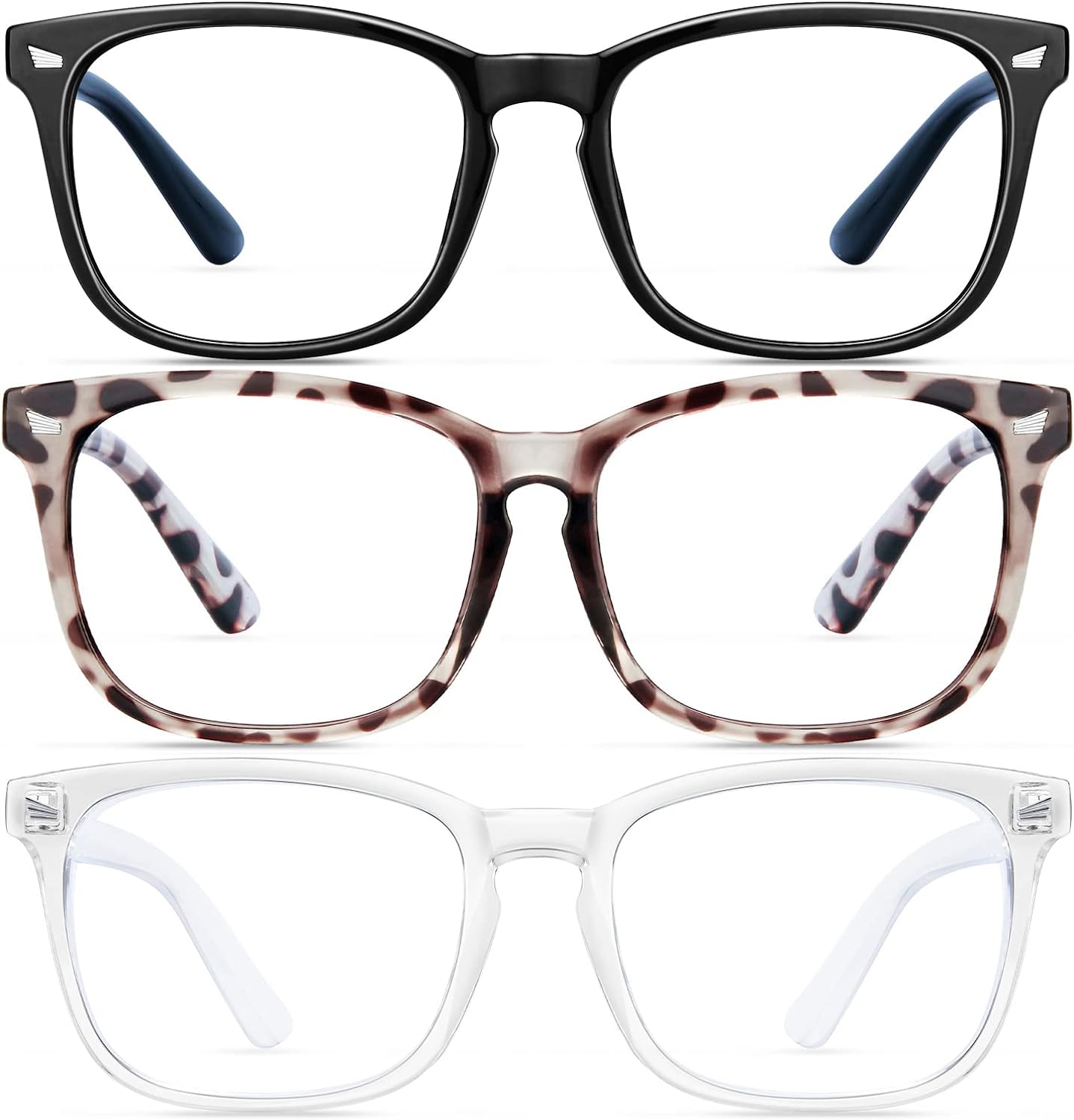 Blue Light Blocking Glasses for womenmen - ZZD 3Pack Computer ReadingGamingTVPhones Glasses