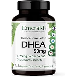 Emerald Labs DHEA 50mg Pregnenolone 25mg - 60 Vegetable Capsules