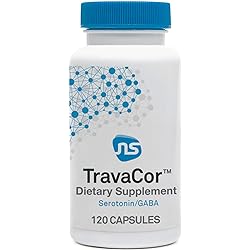 NeuroScience TravaCor - Serotonin Supplement with L-Theanine, 5-HTP, B12 Vitamin B6 - Improve Mood Feeling Happy - Reduce Stress, Anger Anxiousness 120 Capsules