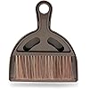 Small Broom and Dustpan Set Mini Dustpan and Brush, Hand Broom and Dustpan Set, Mini Broom and Dustpan Set for Home Camping Pets Dorm Brown