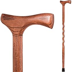 Brazos Walking Sticks Twisted American Hardwood Cane, 34 Inch, Made in the USA