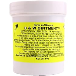 B & W Burn and Wound Ointment, 4 Oz. Container