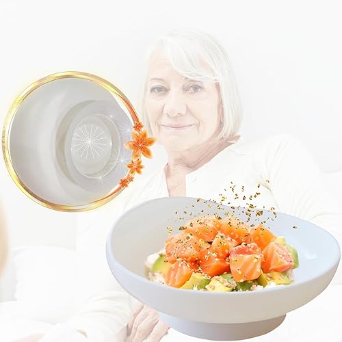 Scoop Plate High-Low Adaptive Bowl - parkensons Plate, Elderly -Spill Proof- Special Needs Plate- adaptive utensils - Handicapped Eating Utensils for Adults
