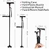 Walking Cane, Doctor. Roo Folding Cane with LED Light, Two Types of Bases, Canes for MenWoman Adjustable Between 33.5-38 Inches, Stand up Armrest, Supports up to 250 Pounds Black