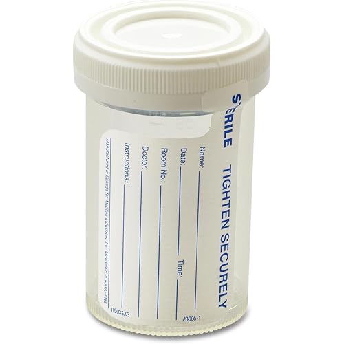 Medline DYND30367 Pneumatic Tube Sterile Specimen Containers, Latex Free, Polypropylene, 3 oz. Capacity