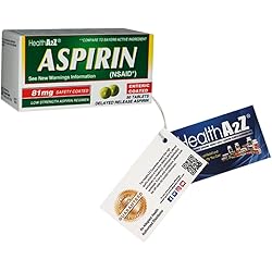 HealthA2Z Aspirin 81mg, Low Strength,Enteric Coated, 3-in-1,Compare to Bayer Aspirin 81mg Active Ingredient