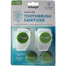 Dr. Tung's Snap-On Toothbrush Sanitizer 2 count Pack of 2 - Assorted colors