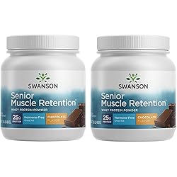 Swanson Senior Muscle Retention Protein Powder - Chocolate 1.06 lb 480 g Pwdr 2 Pack