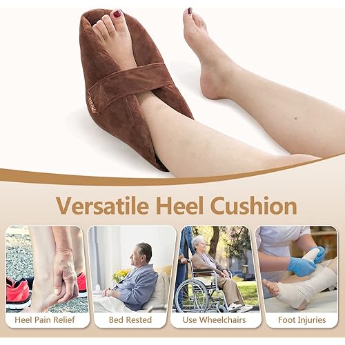 Heel Protector Cushion for Pressure Sores Foot Protector Ankle Heel Protectors for Bed Sores Foot Pressure Ulcer Foam Heel Pain Relief Heel Cushion Foot Support Pillow 1 PCS
