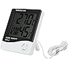 Indoor Outdoor Indoor Thermometer Hygrometer Temperature Humidity Meter Easy to Control Easy to Use Stable Operation for Home Office Greenhouse