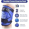 NEWGO Knee Ice Packs for Injuries Reusable, Gel Cold Pack Knee Wrap Around Entire Knee for Knee Replacement Surgery, Knee Ice Wrap for Knee Pain Relief, Swelling, Bruises