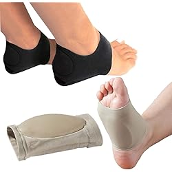 Plantar Fasciitis Relief by MEDIZED, Arch Support, Plantar Fasciitis Brace, Arch Support Socks, Plantar Fasciitis, Inserts, Insole, Sock, Orthotic, COMBO Pack - Beige Arch Sleeve and Black Heel Wrap