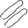 2Pcs Magnetic Therapy Necklace Black Iron Ore Bracelet for Lymph Drainage Reduce Pain Neck Shoulder Head Health Care Jewelry Accessories
