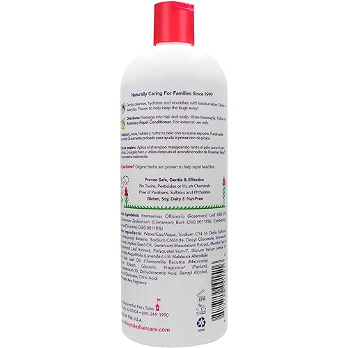 Fairy Tales Rosemary Repel Lice Shampoo- Daily Kids Shampoo for Lice Prevention - 32 oz -2 Pack