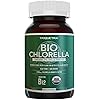 Organic Chlorella: 4 Organic Certifications - Broken Cell Wall Form, Blue Green Algae - Raw, Sun-Grown, Non-Irradiated, Compliments Spirulina 120 Tablets