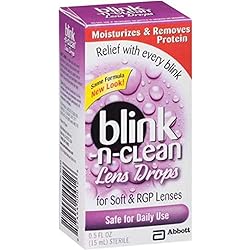 blink-n-clean Lens Drops for Soft & RGP Lenses, 0.5 Fluid Ounces Pack of 1