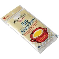 Fat Absorbers Sheets - 10 Pieces Food Grease and Oil Absorbing Blotter Paper for Kitchen Cooking | Quickly Absorb and Removes Greasy Fats on Soups, Fried Meals, Bacon, and Pizza,1 Pack