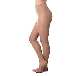 Medicella Closed Toe Compression Pantyhose 20-30 mmHg Made in USA Medical Quality M, Nude