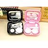 KISEER Contact Lens Case, 4 Pcs Mini Travel Plastic Contact Lens Box Holder Container Kit with Mirror Stick Tool Set