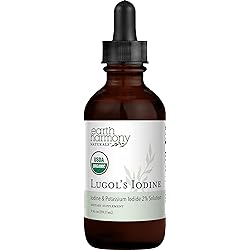 Organic Lugol's Iodine, Iodine and Potassium Iodide 2% Solution 3000 mcg - Liquid Supplement Drops for Thyroid Support for Women & Men, Metabolism Health, Detox Boost - Non-GMO, 395 Servings 2 Oz