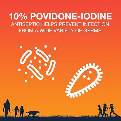 Betadine First Aid Solution 8 Ounces Povidone Iodine Antiseptic with No-Sting Promise Packaging May Vary - 2 Pack