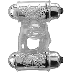 Hott Products Unlimited 64608: Wet Dreams Double Down Cock Ring WBullet