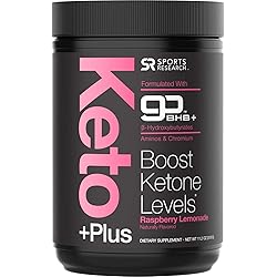 Keto Plus™ Exogenous Ketones with goBHB™ - 30 Servings | Keto Electrolyte Powder for Hydration, Energy, Focus & Ketosis | Keto Certified, Vegan Friendly Raspberry Lemonade