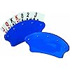 Healthsmart 640-9010-0000 - Fan Table Playing Card Holders, Poker, Rummy, Pinochle, Holds 15 cards, 1 pair, Blue