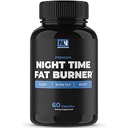 Night Time Weight Loss Pills to Reduce Belly Fat | Melatonin Sleep Aid | Appetite Suppressant & Fat Burner by Nobi Nutrition