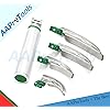 AAProTools Airway Intubation Kit 4 Curved Blades 1 Handle Conventional Style 1st Responder kit