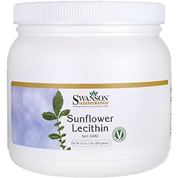 Swanson Sunflower Lecithin Powder Non-GMO 16 Ounce