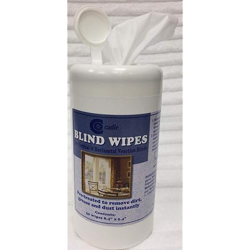 Window Blinds Cleaner Wipes - Streak-Free Household Cleaning Remover for Dirt, Dust and Grease on Windows | Easy Clean Disposable Wet Wipe for Vertical, Horizontal Venetian Blinder 1 Pack