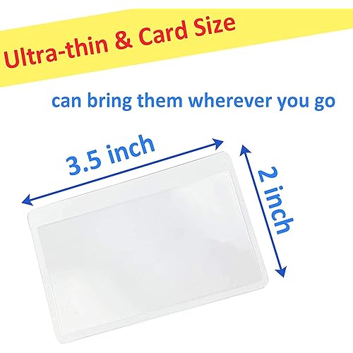 MAGDEPO Page Magnifying Sheet 3X Lightweight Optical Plastic Fresnel Lens with 3X Card Magnifiers, for Reading Small Prints, Map, Book, Magazine, etc