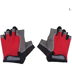 Adjustable Anti-Slip Gloves Outdoor Exercise Half Finger Gloves,for Fitness,for CyclingL, Half-finger gloves