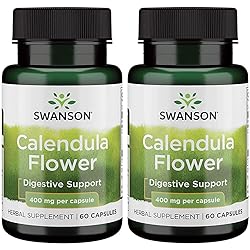 Swanson Calendula Flower 400 mg 60 Caps 2 Pack