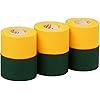 Mueller Athletic Tape Sports Tape, Gold and Green 6 Rolls