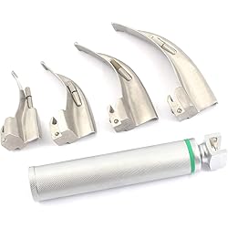 G.S Online Store Airway Intubation Kit 4 Curved Blades 1 Handle Conventional Style 1st Responder kit