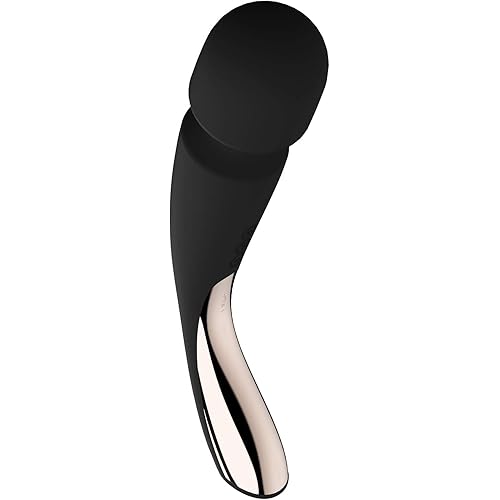 LELO 7772, Smart Wand 2 Large All-Over Body Handheld Massager Black, Deep Muscle Massager with 10 Vibration Patterns