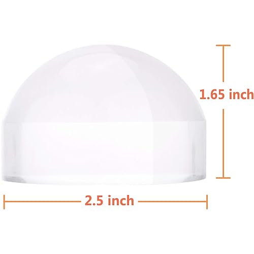 MAGDEPO 4X Acrylic Dome Magnifier 2.5 inch Crystal Clear Paperweight with Card Size Magnifying Sheet for Blueprints, Maps, Newspapers, Hobbies, etc
