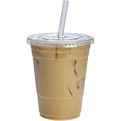 100 Sets] Crystal Clear Plastic Cups With Lids… 16 oz.