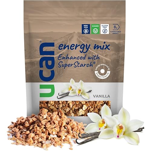 UCAN Orange Energy Powder, Chocolate Granola Energy, Vanilla Granola Energy Mix Bundle